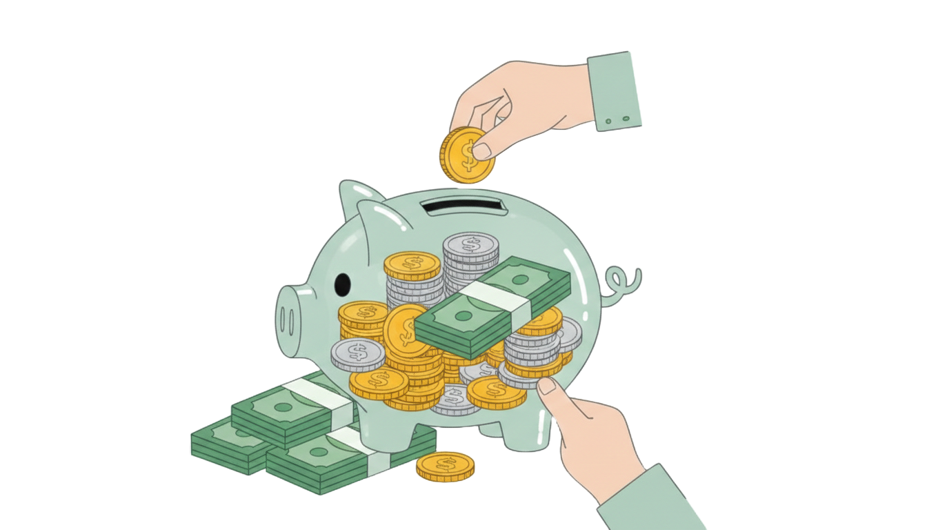 Piggy bank illustration